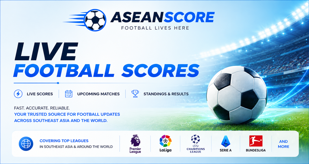 Live football scores and upcoming matches on ASEANScore